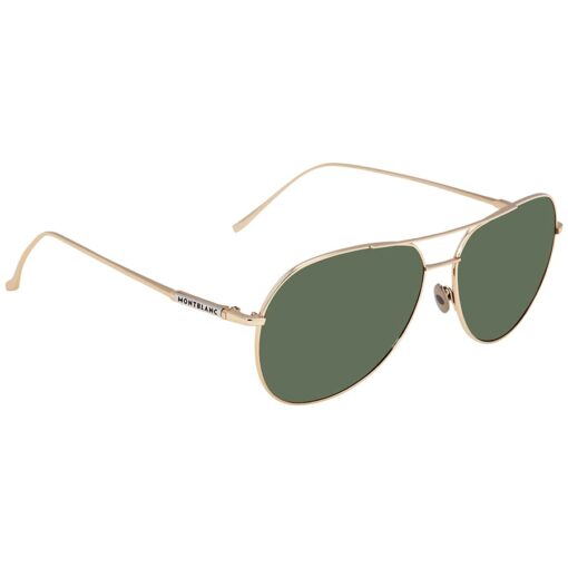 Mắt kính Montblanc Green Aviator Sunglasses Q61 - Hình ảnh 2
