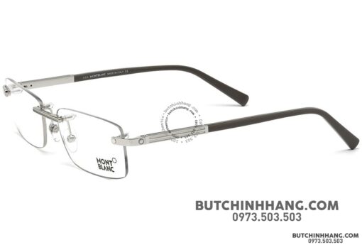 Gọng kính Montblanc Shiny Palladium Silver Eyeglasses 545