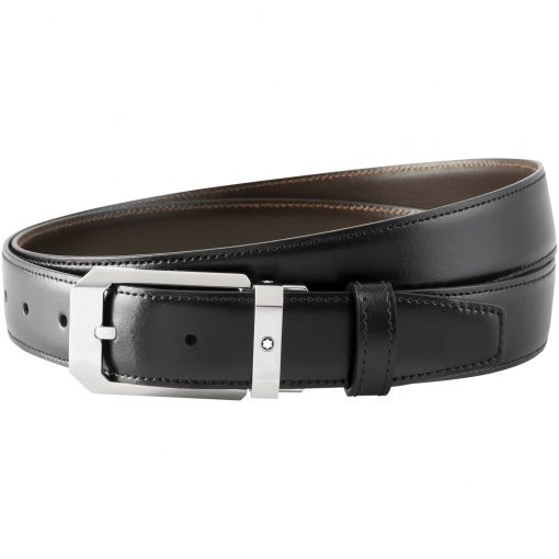 Thắt lưng Black/brown reversible cut-to-size business belt 116579 Thắt lưng Montblanc Mới Nguyên Hộp