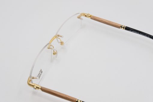 Gọng kính Montblanc Eyeglasses Shiny Gold Light Brown 491