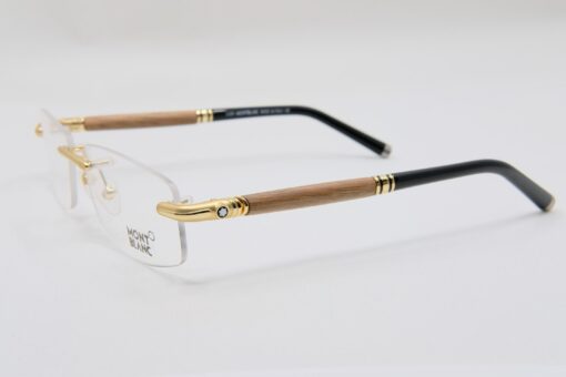 Gọng kính Montblanc Eyeglasses Shiny Gold Light Brown 491