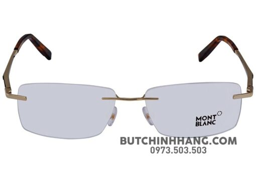 Gọng kính Montblanc Shiny Rose Gold Men's Eyeglasses 670