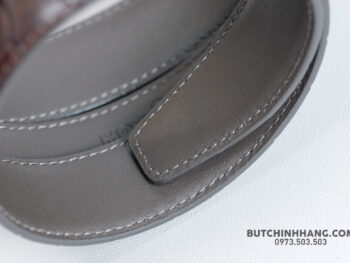 Thắt lưng Montblanc Classic Line Brown Chrome-Tanned Leather Belt 114391  - 3cm - Ảnh 4