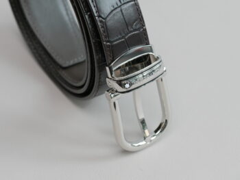 Thắt lưng Montblanc Classic Line Brown Chrome-Tanned Leather Belt 114391  - 3cm - Ảnh 5