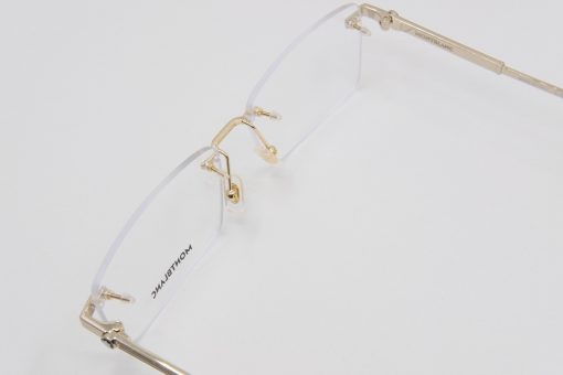 Gọng kính Montblanc Rimless Gold Eyeglasses 00300 Gọng kính Montblanc Mới Nguyên Hộp 3