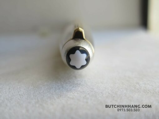 Bút Montblanc Meisterstuck Solitaire 146 Silver Barley Corn Fountain Pen 1466 - Image 5