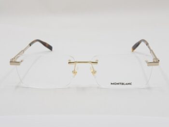 Gọng kính Montblanc Rimless Gold Eyeglasses 00300 - Ảnh 2