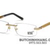Gọng kính Montblanc Rimless Rose Gold Light Brown Eyeglasses 491 - gong kinh montblanc rimless rose gold light brown eyeglasses 491