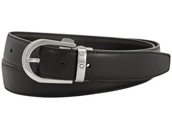Thắt lưng Montblanc Black Printed Leather Belt 114416