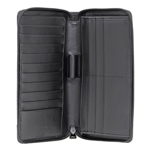 Ví cầm tay Montblanc Nightflight Travel Wallet- Black 113141 - Hình ảnh 2