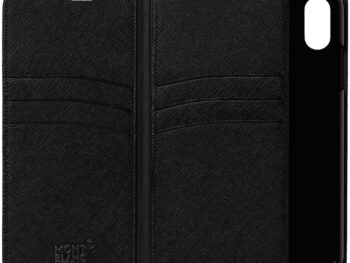 Montblanc Sartorial Black Flipside Double Flap Cover for Apple Iphone XS 124894 - Ảnh 2