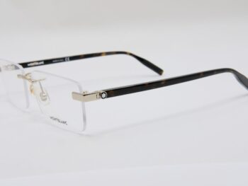 Gọng kính Montblanc Rimless Gold Havana Eyeglasses 00550 - gong kinh montblanc rimless gold havana eyeglasses 552 scaled