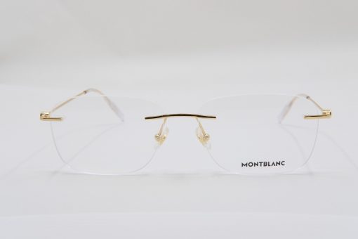 Gọng kính Montblanc Rimless Eyeglasses Gold 00750 Gọng kính Montblanc Mới Nguyên Hộp 2