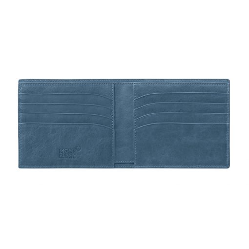 Ví da Montblanc Meisterstuck Leather Black – Light Blue Wallet 8cc 118297 Ví Montblanc Mới Nguyên Hộp 2