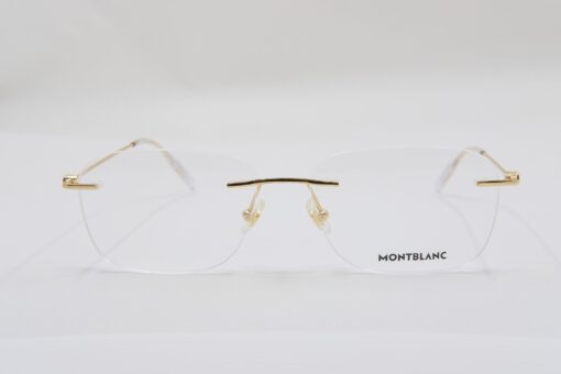 Gọng kính Montblanc Rimless Eyeglasses Gold 00750 - Hình ảnh 2