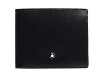 Ví da Montblanc Meisterstuck Black Leather Goods 6cc With 2 View Pocket 16354