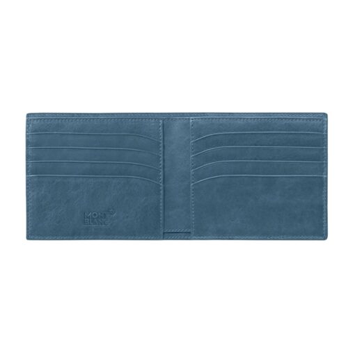 Ví da Montblanc Meisterstuck Leather Black - Light Blue Wallet 8cc 118297 - Image 2