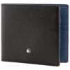 Ví da Montblanc Meisterstuck Leather Black - Light Blue Wallet 8cc 118297 - vi da montblanc meisterstuck leather black light blue wallet 8cc 118298