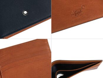 Ví da Montblanc Meisterstuck Navy Leather Wallet 8cc 118298 - Ảnh 3