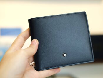 Ví da Montblanc Meisterstuck Navy Leather Wallet 8cc 118298 - Ảnh 4