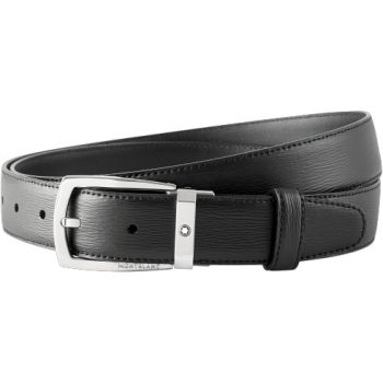 Thắt lưng Montblanc Trapeze Shiny Stainless Steel Pin Buckle Belt 116706