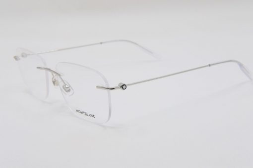 Gọng kính Montblanc Rimless Silver Eyeglasses 00750 003 Gọng kính Montblanc Mới Nguyên Hộp