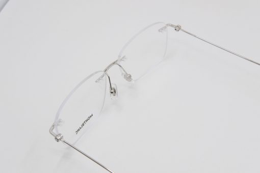 Gọng kính Montblanc Rimless Silver Eyeglasses 00750 Gọng kính Montblanc Mới Nguyên Hộp 4
