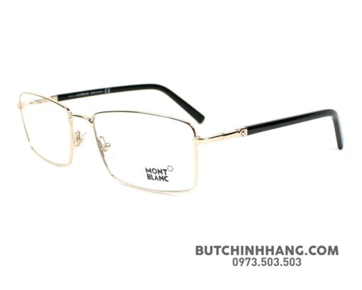 Gọng kính Montblanc Rectangular Rose Gold Eyeglasses Mb583