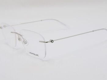 Gọng kính Montblanc Rimless Silver Eyeglasses 00750 003