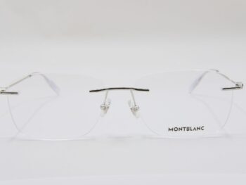 Gọng kính Montblanc Rimless Silver Eyeglasses 00750 003 - Ảnh 2