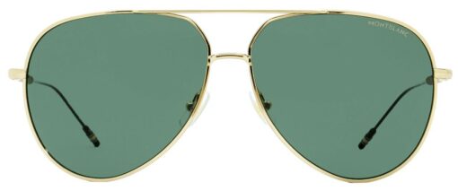Kính mát Montblanc Aviator Sunglasses MB0045S 002 Gold/Black 61mm 0045
