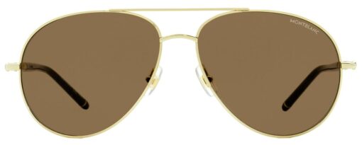 Kính mát Montblanc Aviator Sunglasses MB0068S Gold/Black 61mm 0068