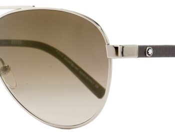 Kính mát Montblanc Aviator Sunglasses MB645S 16F Palladium/Brown Horn 59mm - kinh mat montblanc aviator sunglasses mb645s 16f palladiumbrown horn 59mm 1