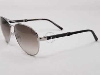 Kính mát Montblanc Aviator Sunglasses MB645S 16F Palladium/Brown Horn 59mm 645 - kinh mat montblanc aviator sunglasses mb645s 16f palladiumbrown horn 59mm 649