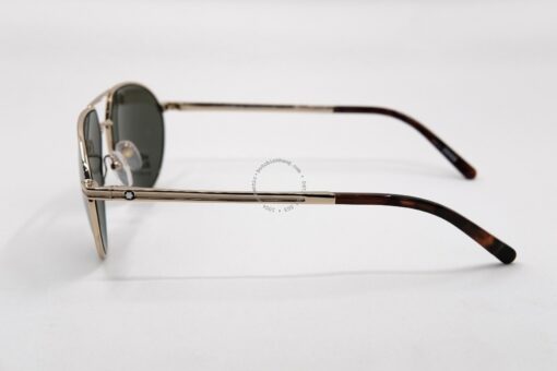 Kính mát Montblanc Aviator Sunglasses MB714S 32Q Gold/Havana 59mm - Hình ảnh 4
