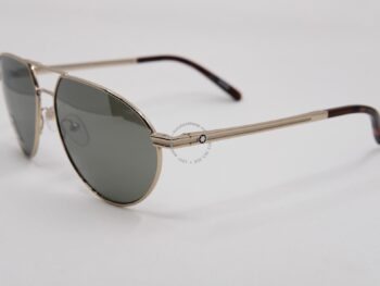 Chất liệu: metal mạ vàng, nhựa Montblanc vân đồi mồi, tròng zeiss 10 Kính mát Montblanc Aviator Sunglasses MB714S 32Q Gold/Havana 59mm - kinh mat montblanc aviator sunglasses mb714s 32q goldhavana 59mm 5