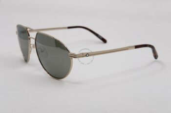 Kính mát Montblanc Aviator Sunglasses MB714S 32Q Gold/Havana 59mm - kinh mat montblanc aviator sunglasses mb714s 32q goldhavana 59mm 6