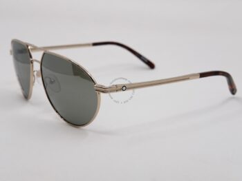 Chất liệu: metal mạ vàng, nhựa Montblanc vân đồi mồi, tròng zeiss 9 Kính mát Montblanc Aviator Sunglasses MB714S 32Q Gold/Havana 59mm - kinh mat montblanc aviator sunglasses mb714s 32q goldhavana 59mm 6