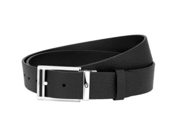 Thắt lưng Montblanc Casual Line Black Leather Belt 35mm 123906