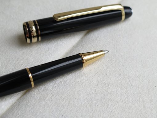 Bộ set bút  Montblanc Meisterstuck Classique Gold Plated Rollerball Pen – Ví Namecard Holder