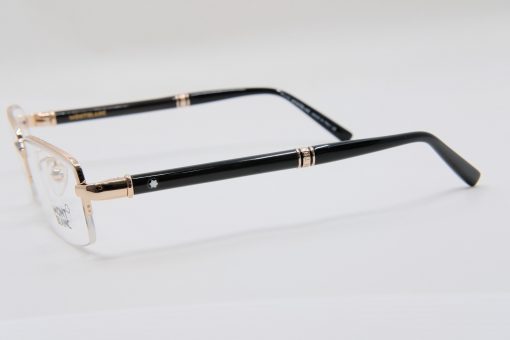 Gọng kính Montblanc Semi-Rimless Eyeglasses Rose Gold Black Horn Mb434 Gọng kính Montblanc Mới Nguyên Hộp 2