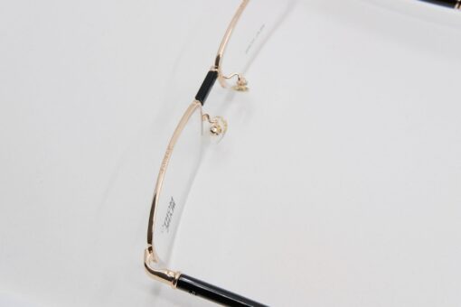 Gọng kính Montblanc Semi-Rimless Eyeglasses Rose Gold Black Horn Mb434 - Image 5