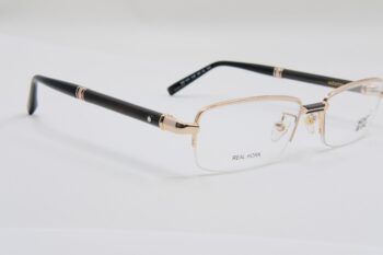 Montblanc Semi-Rimless Eyeglasses Frames Rose Gold Black Horn Mb434 - gong Kinh montblanc semi rimless eyeglasses rose gold black horn mb435
