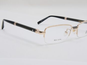Gọng kính Montblanc Semi-Rimless Eyeglasses Rose Gold Black Horn Mb434 - gong kinh montblanc semi rimless eyeglasses rose gold black horn mb435 scaled