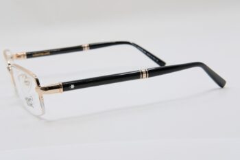 Montblanc Semi-Rimless Eyeglasses Frames Rose Gold Black Horn Mb434 - gong Kinh montblanc semi rimless eyeglasses rose gold black horn mb437
