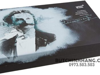Được ra mắt để vinh danh nhà soạn nhạc đầy tài năng người Áo - Johann Strauss II, là thành viên nổi tiếng nhất của nhà Strauss. Ông được biết đến với tư cách là "Vua thể loại Waltz" và có những đóng góp to lớn cho sự nổi tiếng của waltz tại Vienna thế kỷ 19. 14 Montblanc Johann Strauss Donation Special Edition Rollerball Pen 115056 - montblanc johann strauss donation special edition rollerball pen 115056