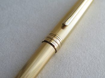 Bút Montblanc Meisterstuck Solitaire Barley Corn Gold Plated BallPoint Pen