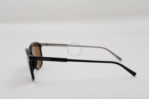 Kính mát Montblanc Round Sunglasses Black Polarized MB599S - Hình ảnh 3