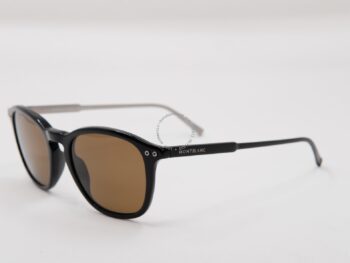 Kính mát Montblanc Round Sunglasses Black Polarized MB599S - kinh mat montblanc round sunglasses black polarized mb599s 6
