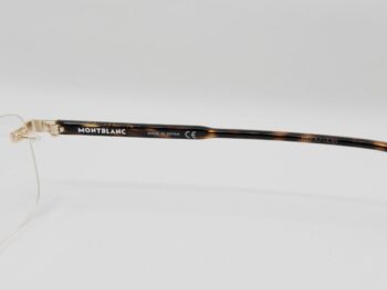 Gọng kính Montblanc Rimless Gold Havana Eyeglasses MB0088O - Ảnh 4
